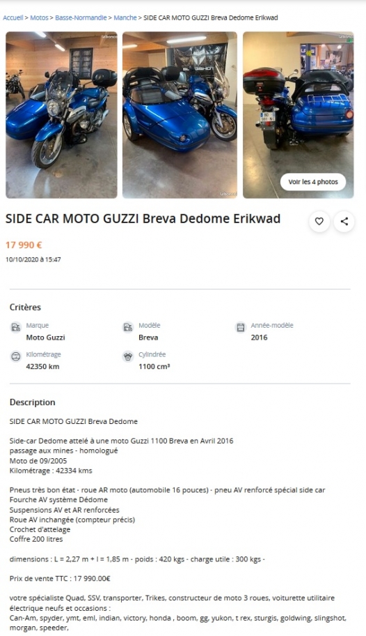 Dedôme - Side Guzzi Breva - 16060345074921